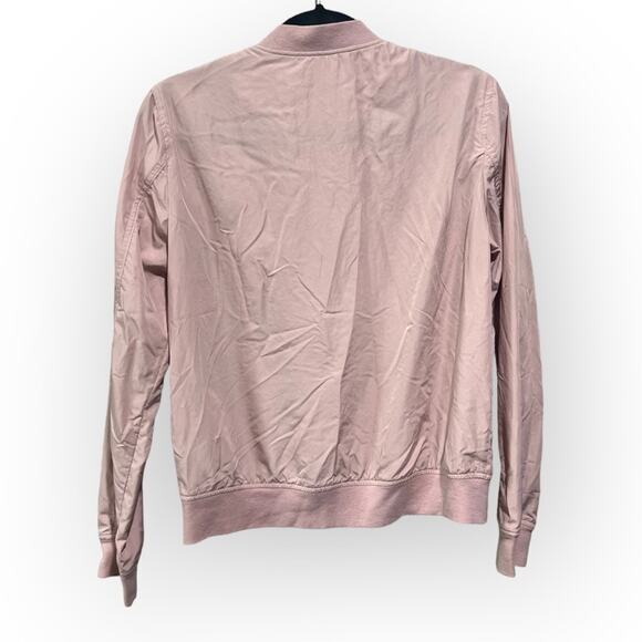 Forever 21 Lightweight Zip Up Bomber Jacket sz S Pink - Picture 2 of 12